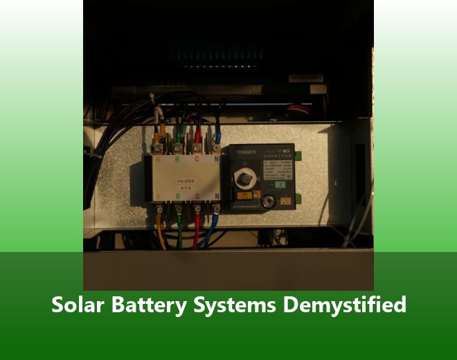 Solar Battery Systems Demystified